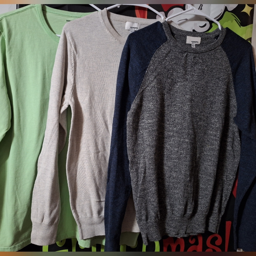 Size S Men's Sonoma Sweaters & 100% Cotton. New Without Tags. Excellent Brand.